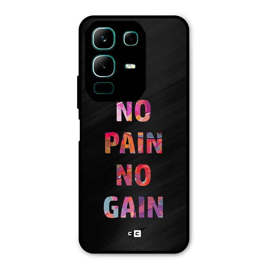 No Pain No Gain Metal Back Case for Infinix Note 50x