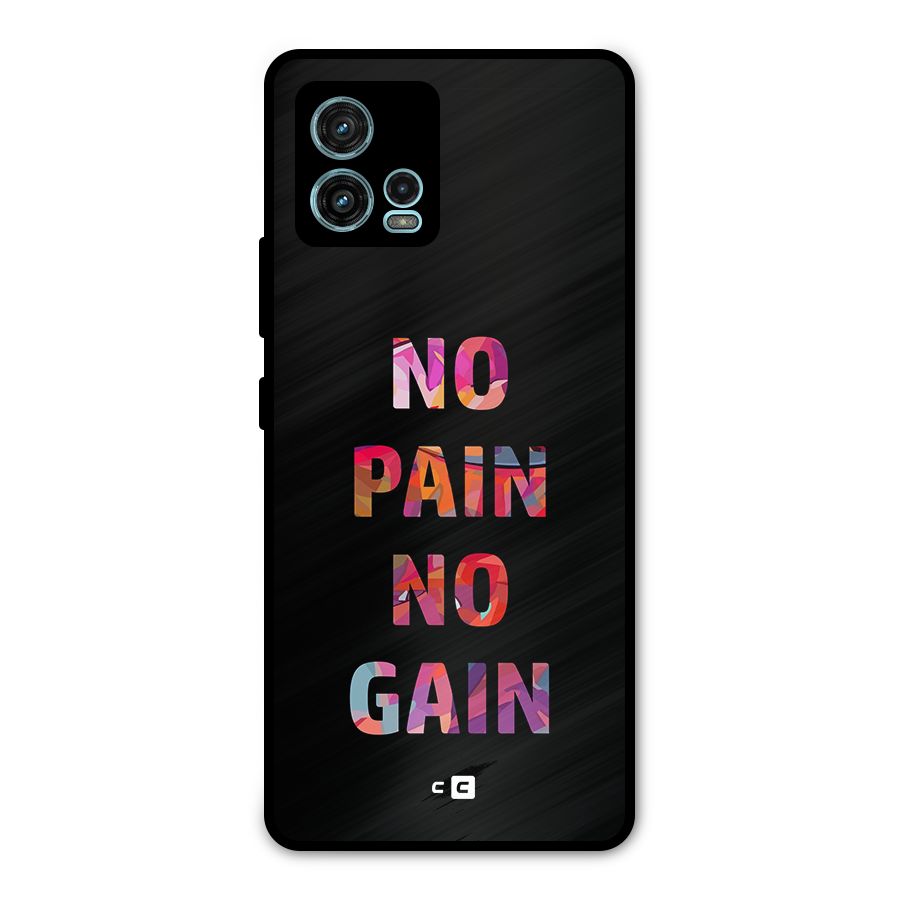 No Pain No Gain Metal Back Case for Moto G72