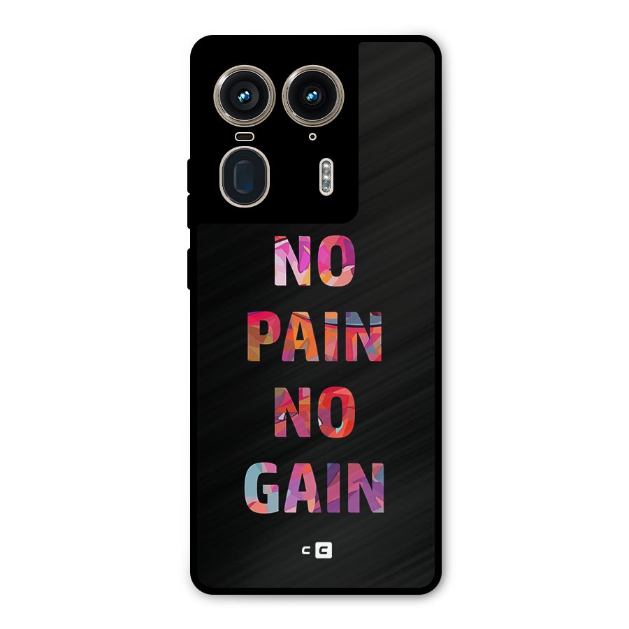 No Pain No Gain Metal Back Case for Motorola Edge 50 Ultra