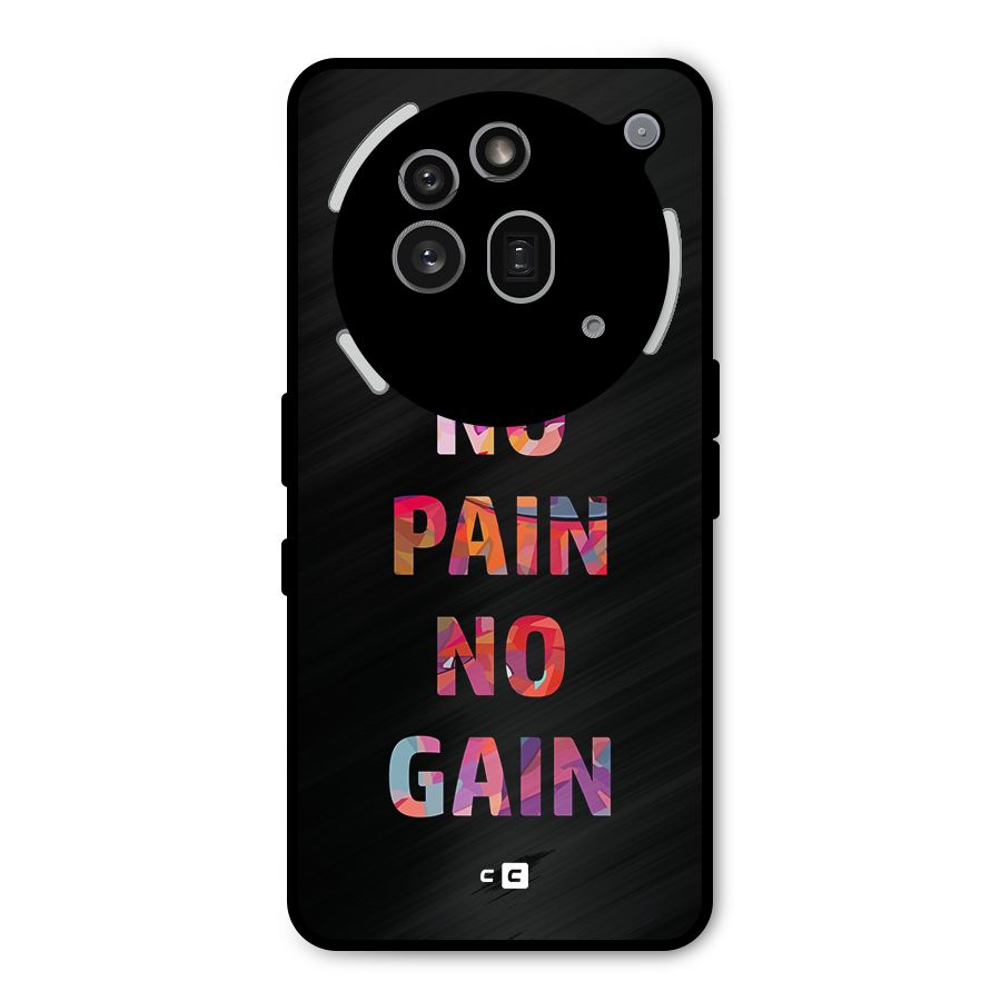 No Pain No Gain Metal Back Case for Nothing Phone 3a Pro