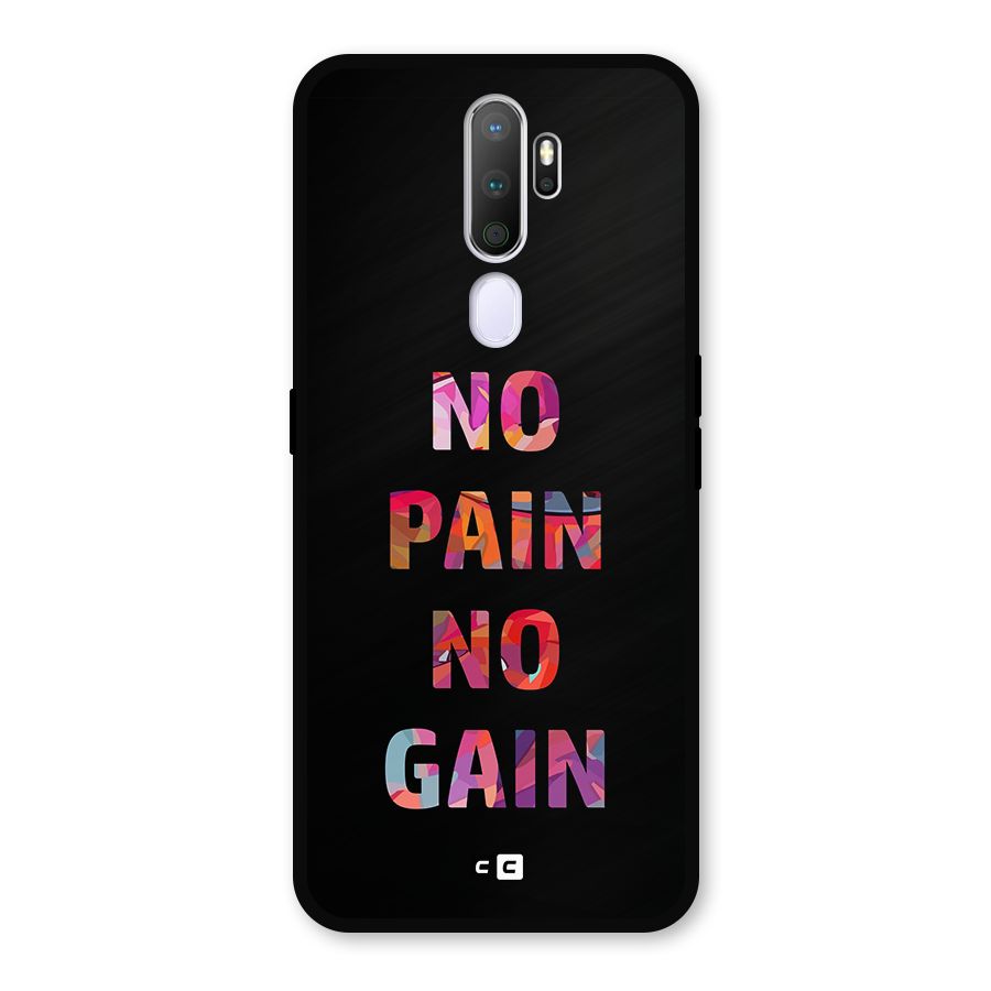 No Pain No Gain Metal Back Case for Oppo A9 (2020)
