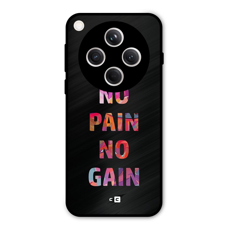 No Pain No Gain Metal Back Case for Oppo Find X8