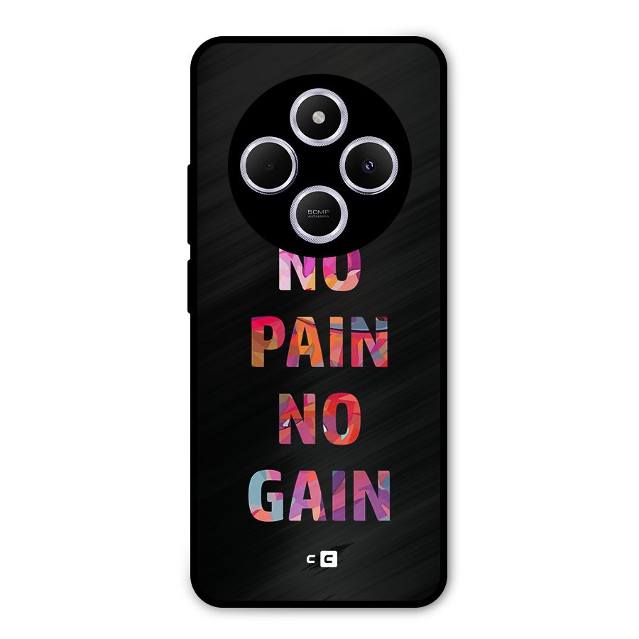 No Pain No Gain Metal Back Case for Poco M7