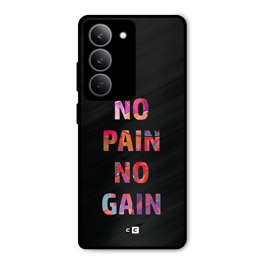 No Pain No Gain Metal Back Case for Realme 14x