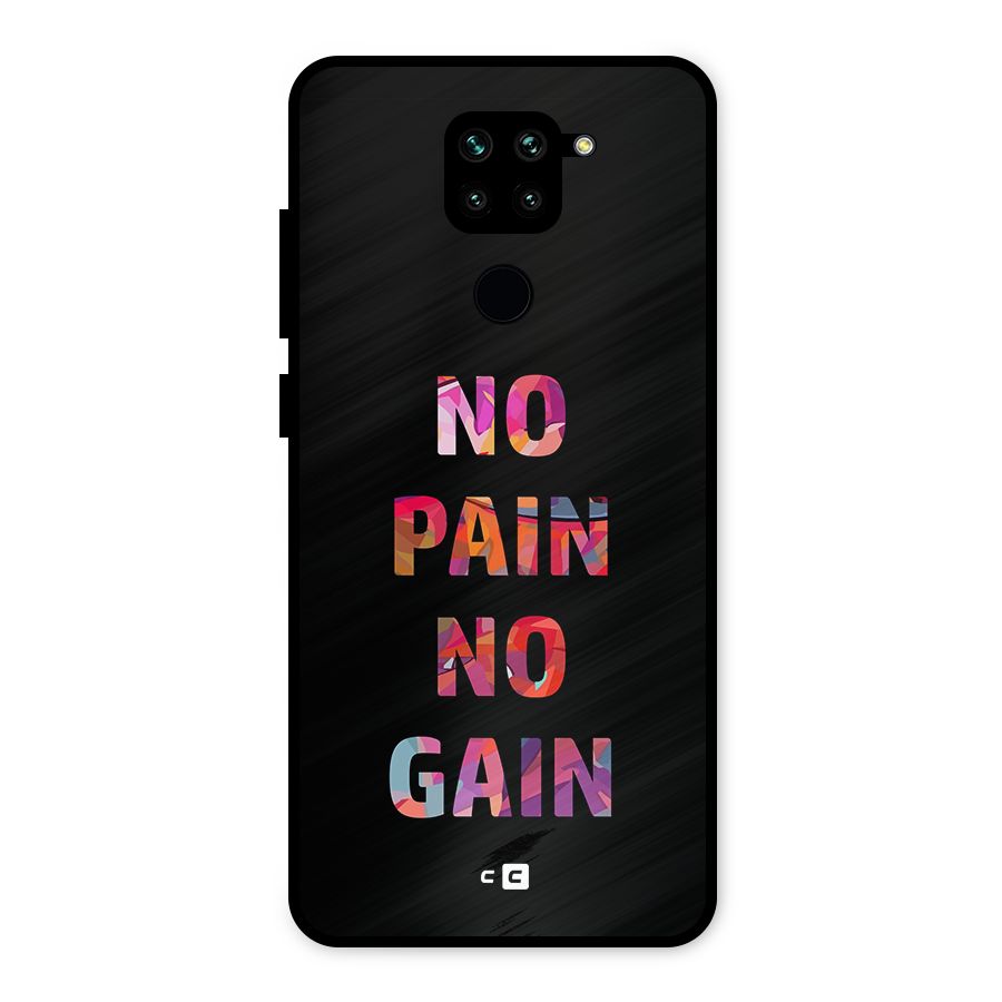 No Pain No Gain Metal Back Case for Redmi Note 9
