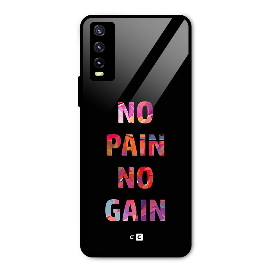 No Pain No Gain Metal Back Case for Vivo Y20