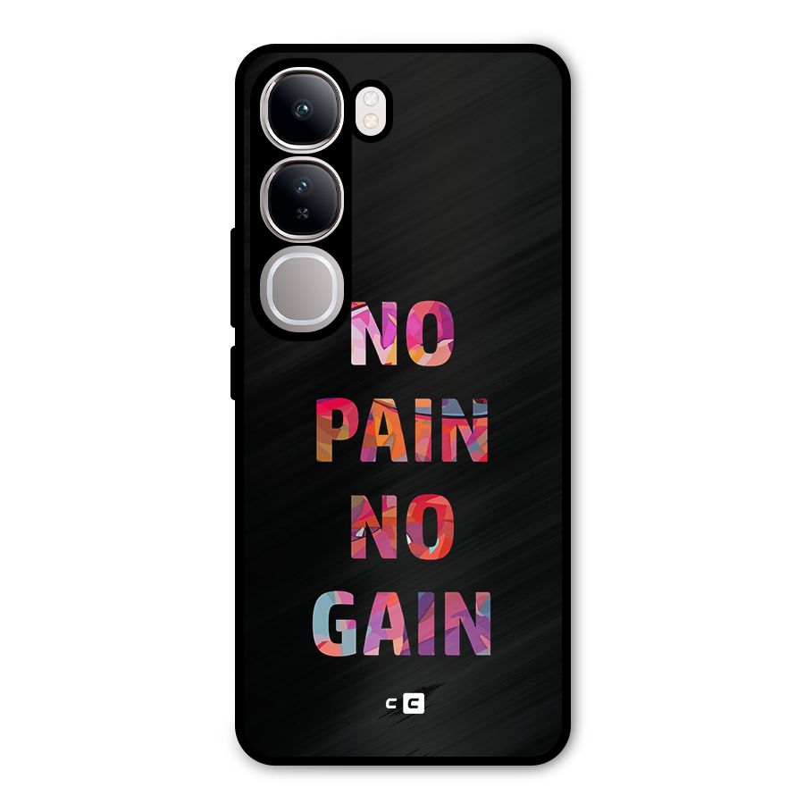 No Pain No Gain Metal Back Case for Vivo Y300