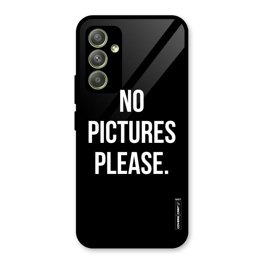 No Pictures Please Glass Back Case for Galaxy A54