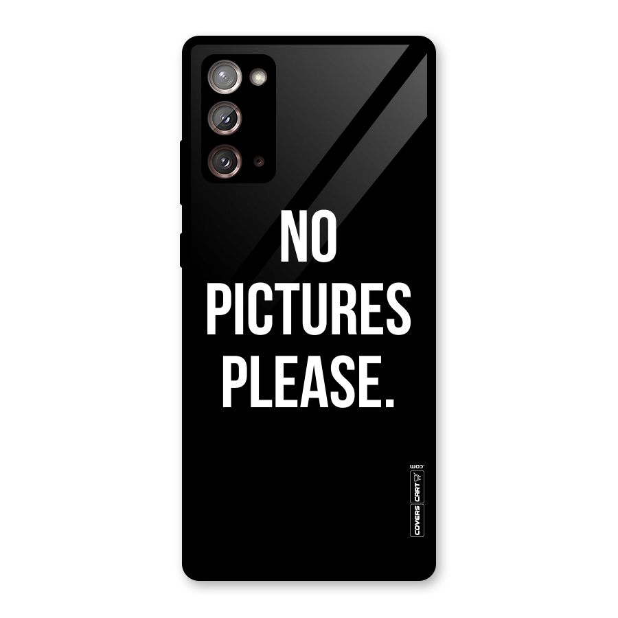 No Pictures Please Glass Back Case for Galaxy Note 20
