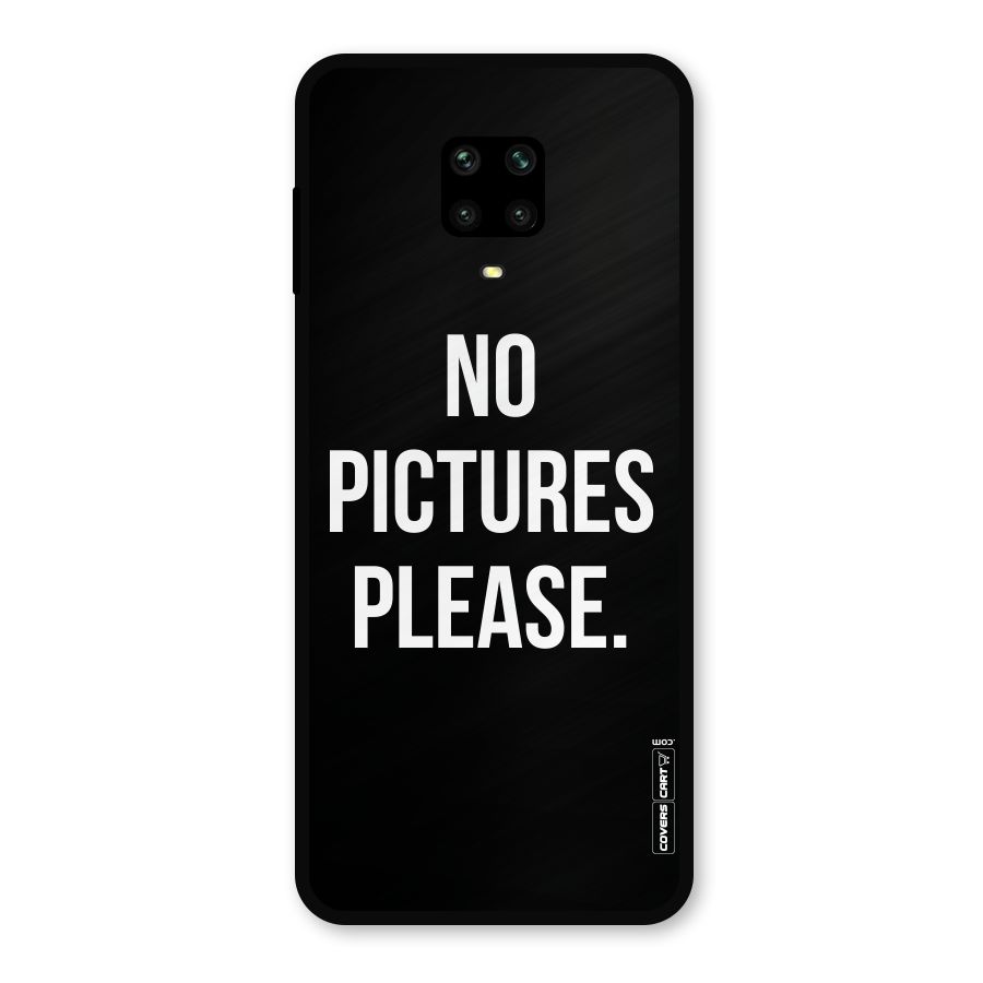 No Pictures Please Metal Back Case for Redmi Note 9 Pro