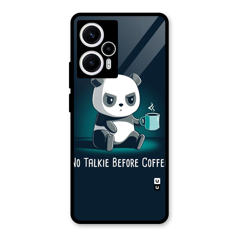 No Talkie Before Coffee Glass Back Case for Poco F5