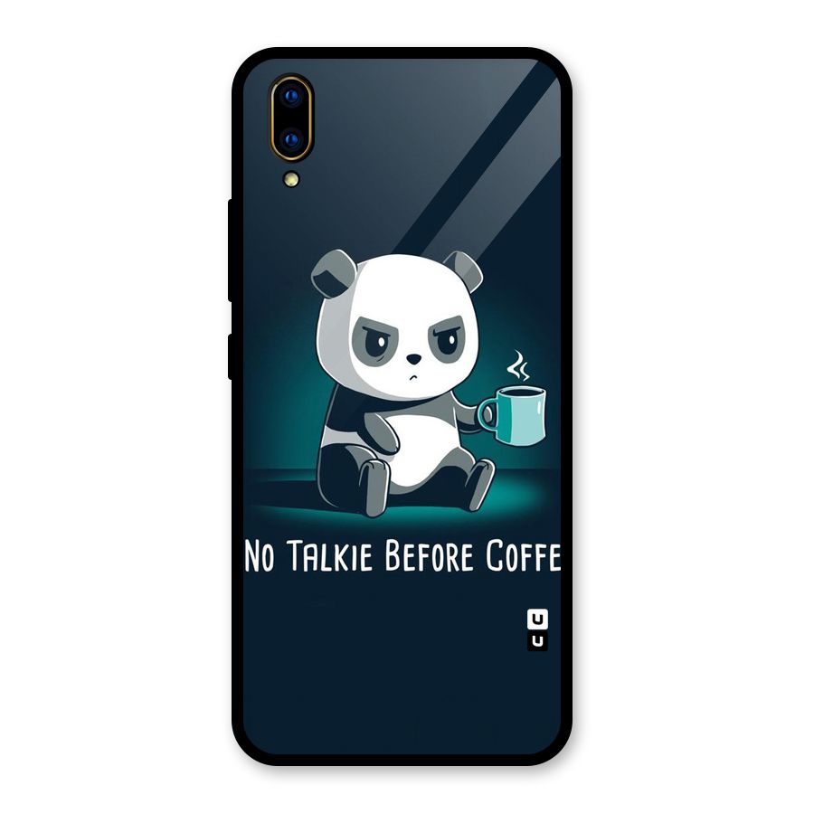 No Talkie Before Coffee Glass Back Case for Vivo V11 Pro