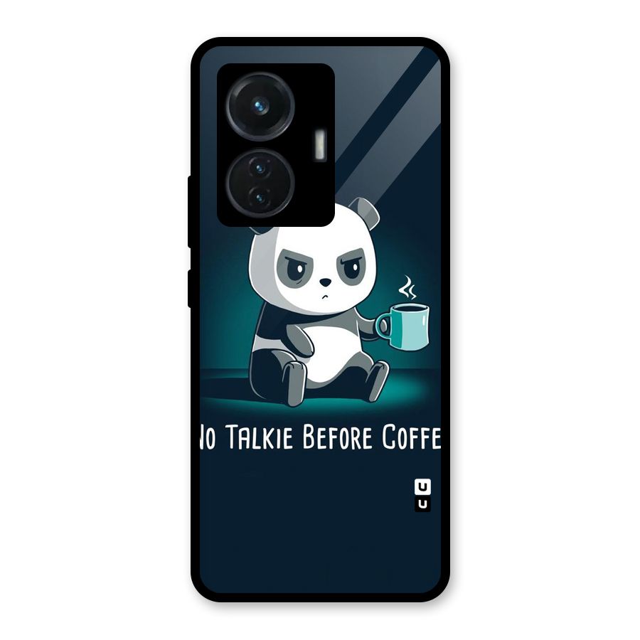 No Talkie Before Coffee Glass Back Case for iQOO Z6 44W