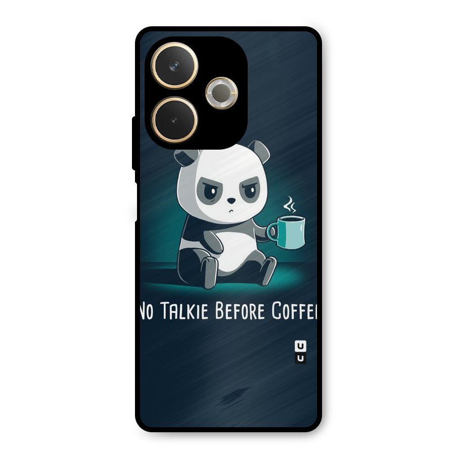 No Talkie Before Coffee Metal Back Case for Oppo A5 Pro