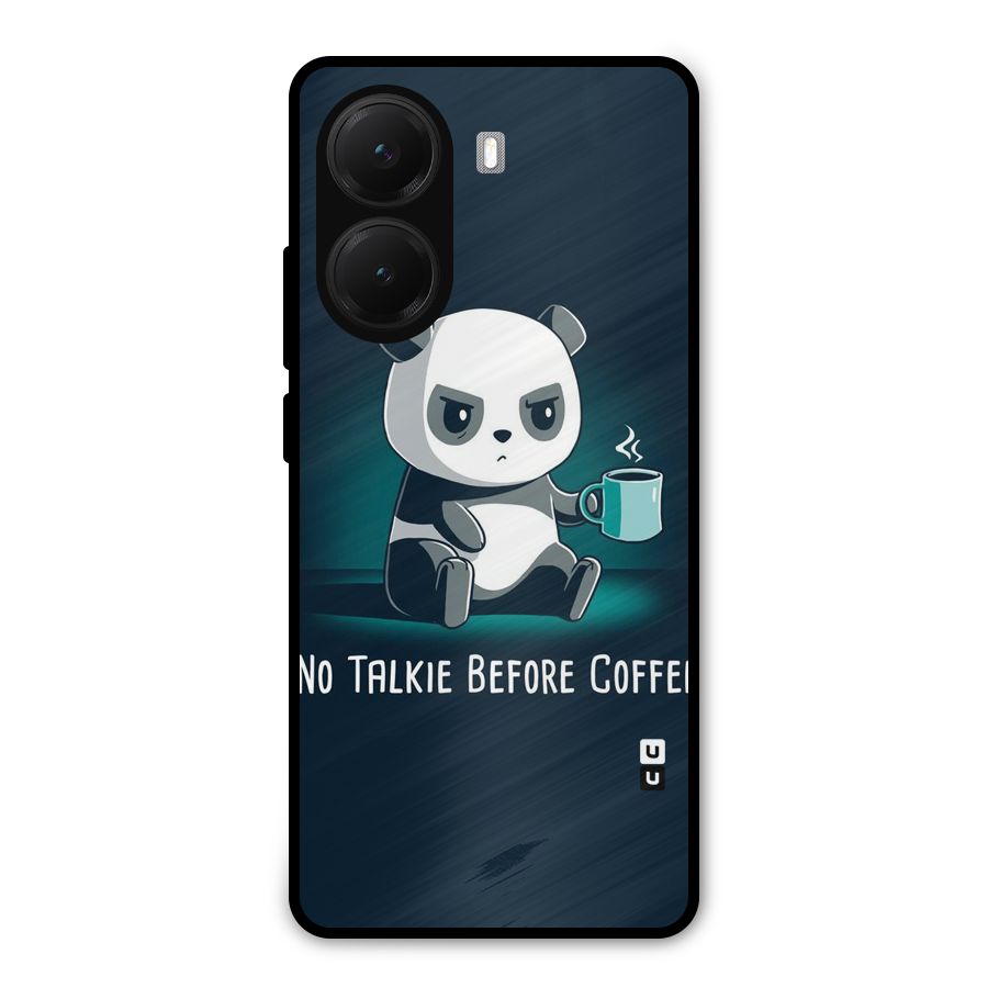 No Talkie Before Coffee Metal Back Case for Poco X7 Pro