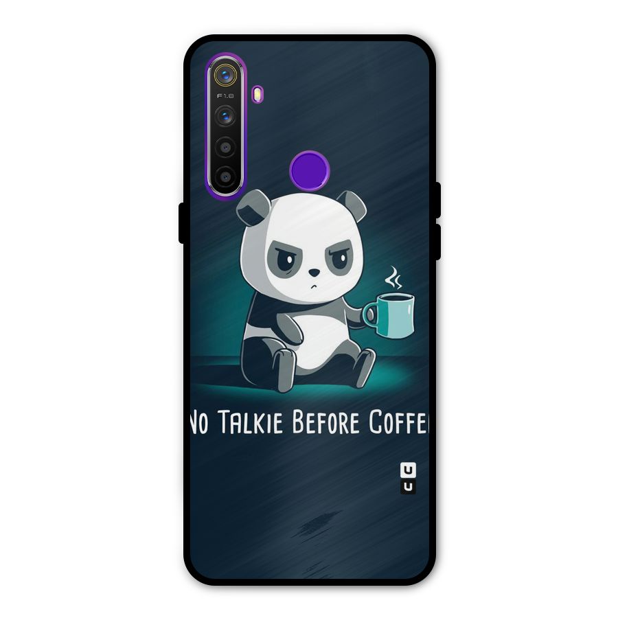 No Talkie Before Coffee Metal Back Case for Realme 5