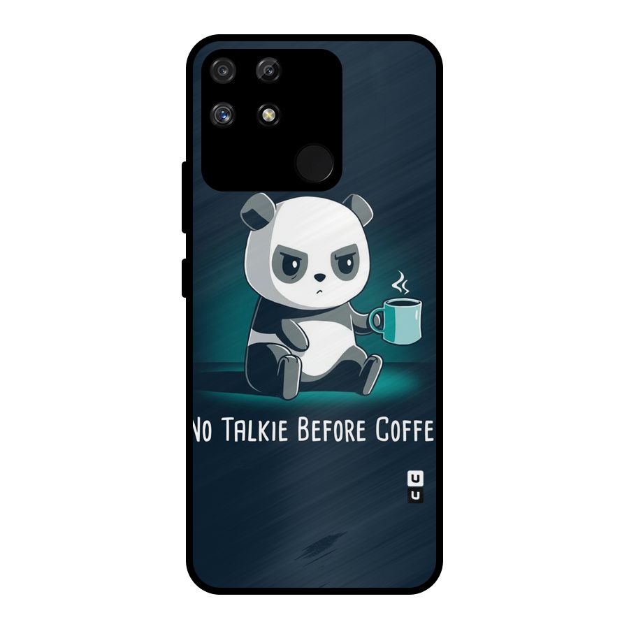 No Talkie Before Coffee Metal Back Case for Realme Narzo 50A