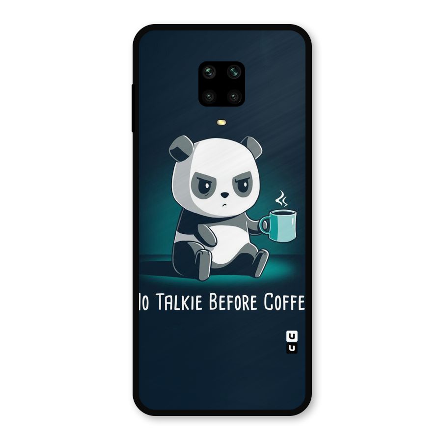 No Talkie Before Coffee Metal Back Case for Redmi Note 9 Pro Max