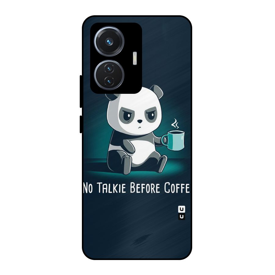 No Talkie Before Coffee Metal Back Case for Vivo T1 44W