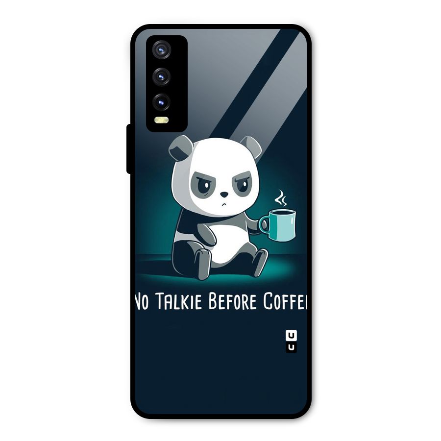 No Talkie Before Coffee Metal Back Case for Vivo Y20g