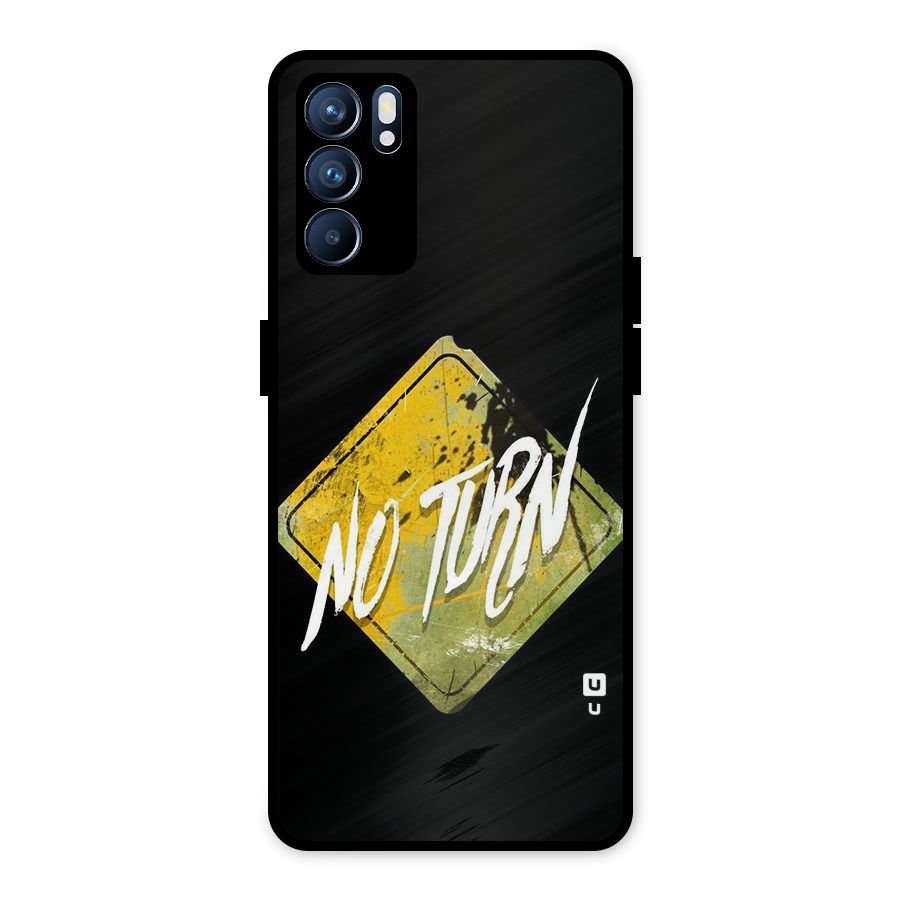 No Turn Metal Back Case for Oppo Reno6 5G