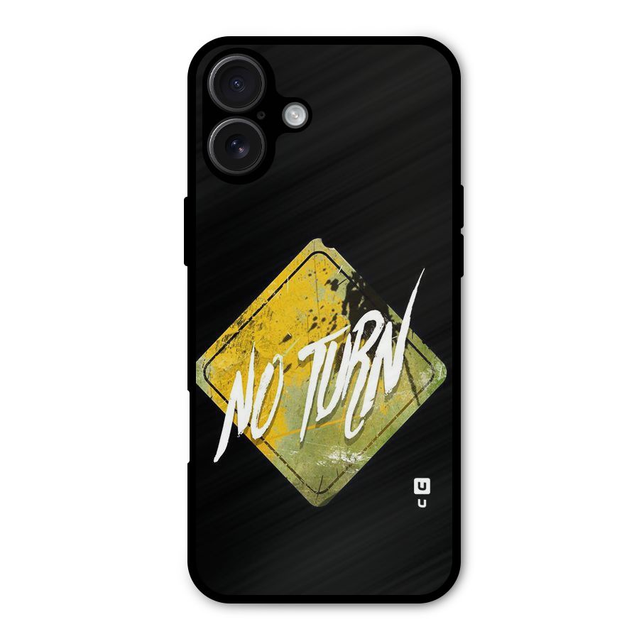 No Turn Metal Back Case for iPhone 16 Plus
