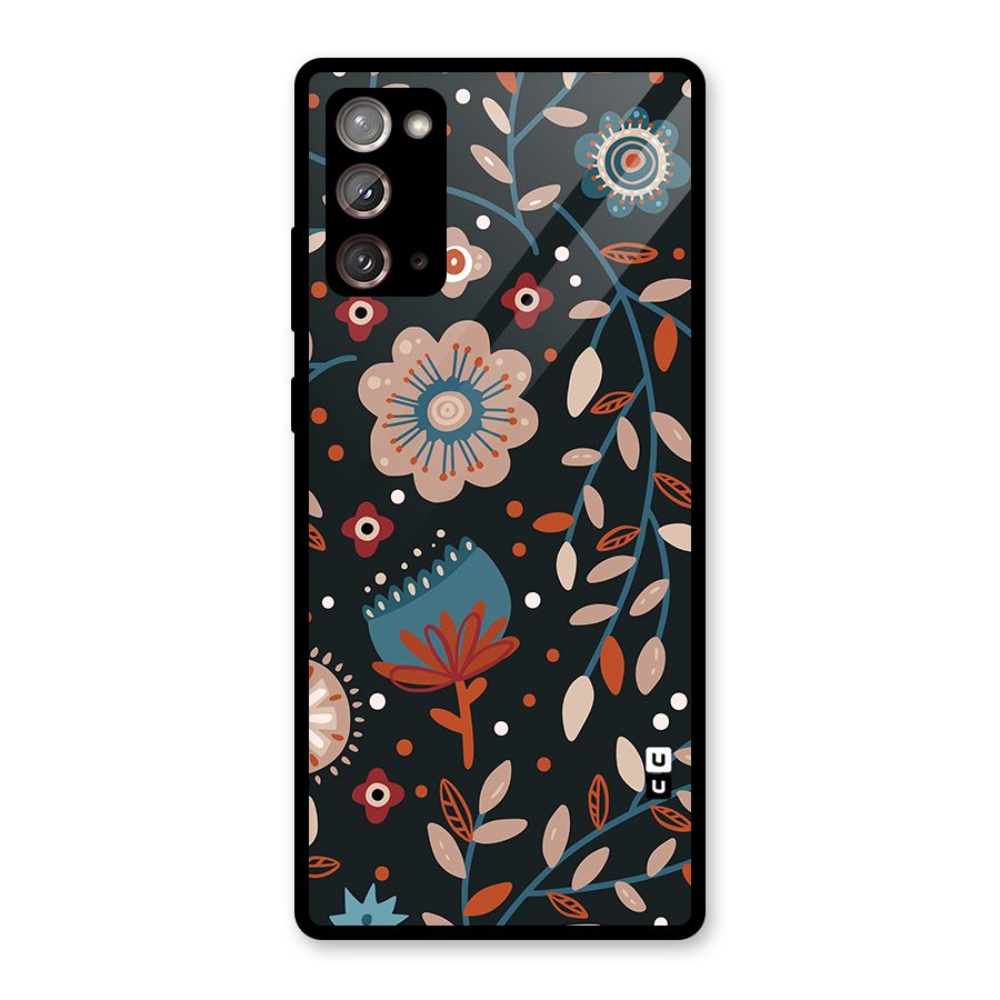 Nordic Arts Flowery Space Glass Back Case for Galaxy Note 20