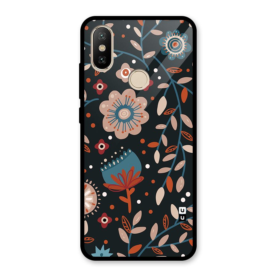 Nordic Arts Flowery Space Glass Back Case for Redmi A2