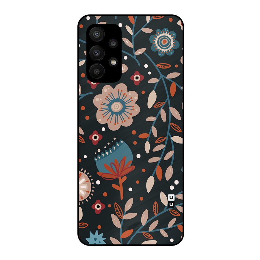 Nordic Arts Flowery Space Metal Back Case for Galaxy A23
