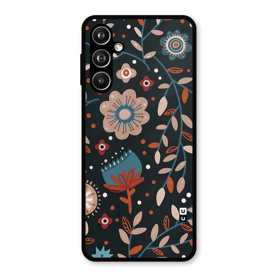 Nordic Arts Flowery Space Metal Back Case for Galaxy F54