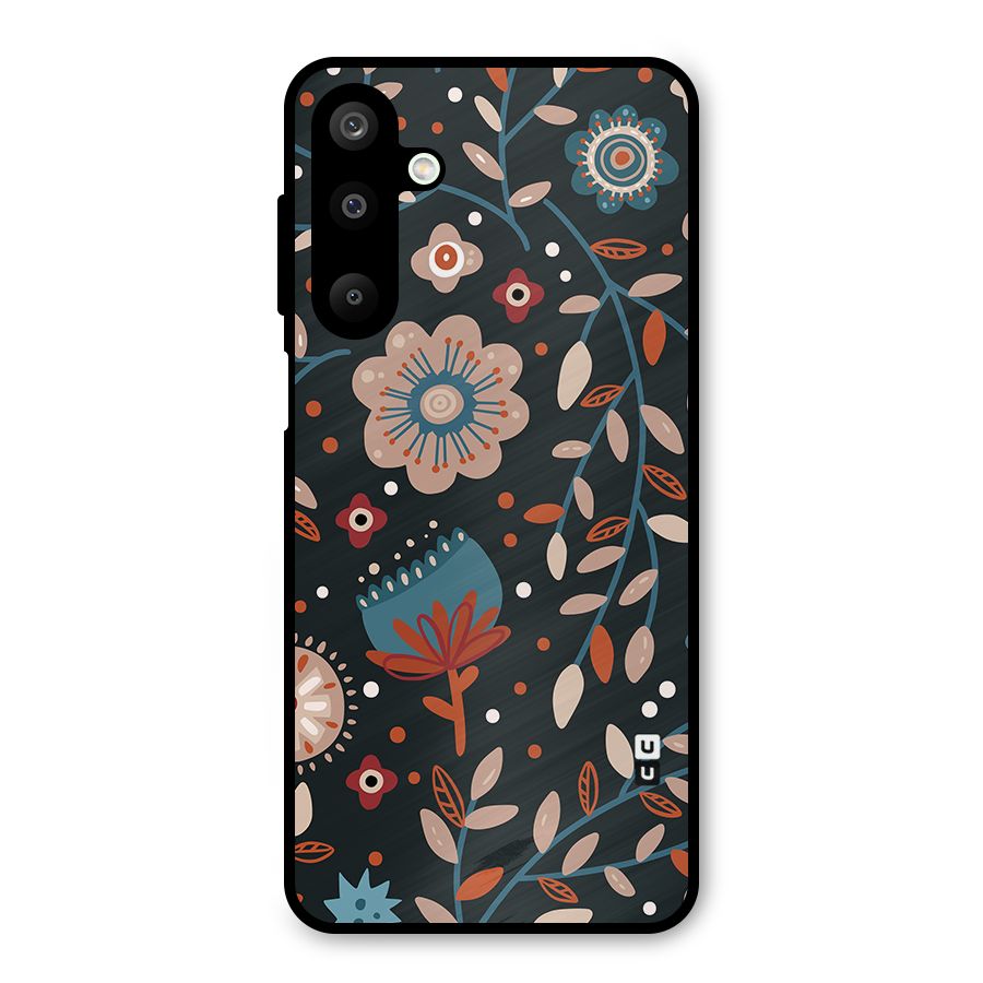 Nordic Arts Flowery Space Metal Back Case for Galaxy M16