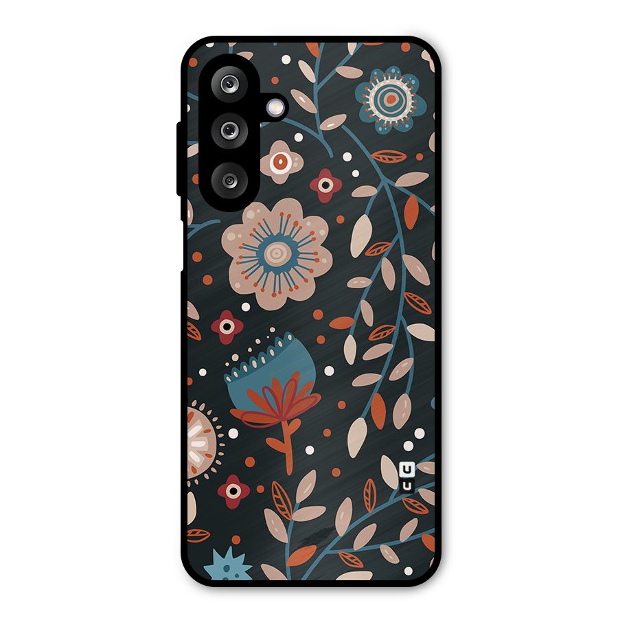 Nordic Arts Flowery Space Metal Back Case for Galaxy M36
