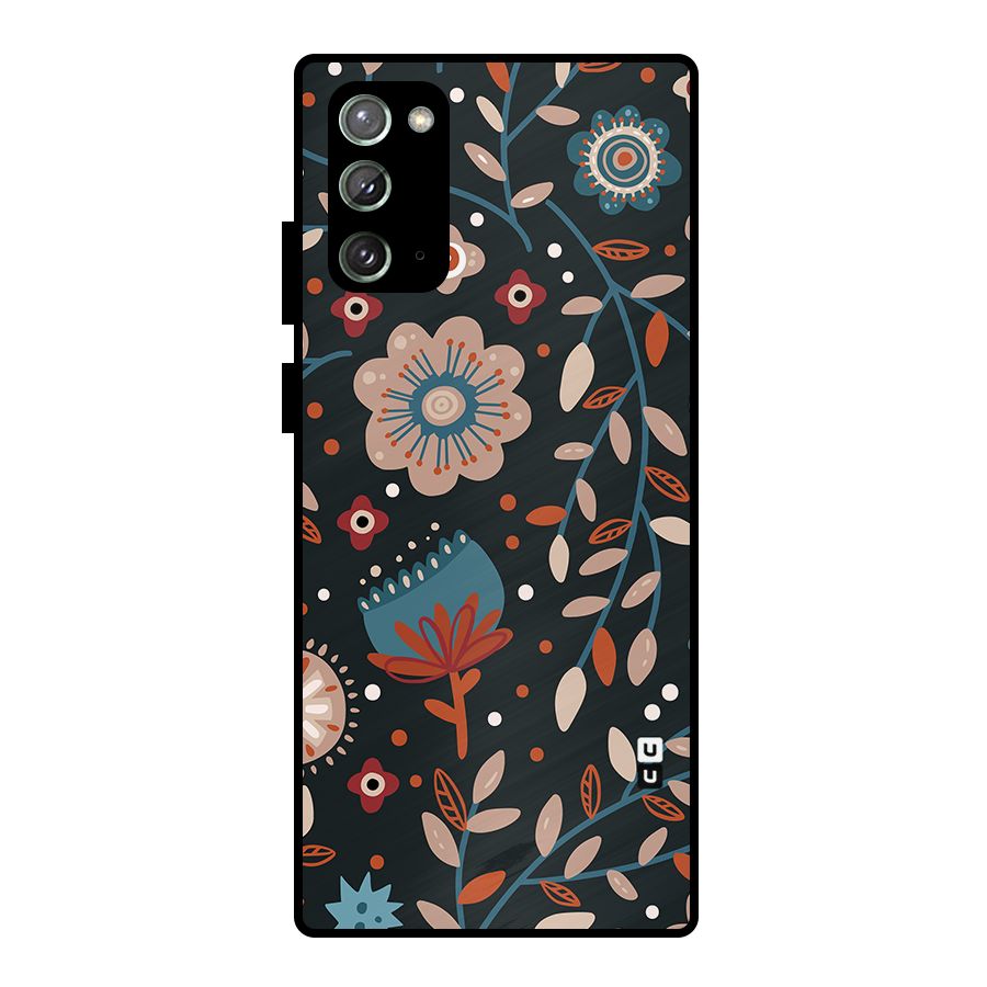 Nordic Arts Flowery Space Metal Back Case for Galaxy Note 20