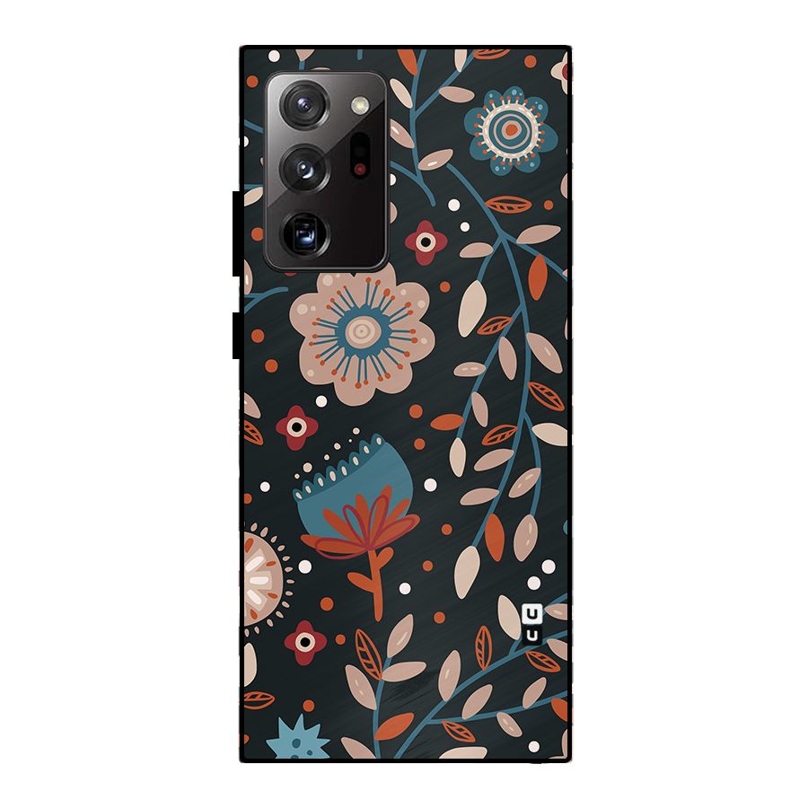 Nordic Arts Flowery Space Metal Back Case for Galaxy Note 20 Ultra