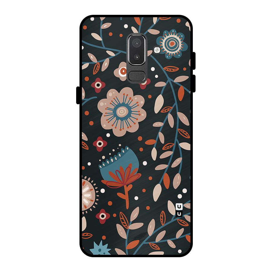 Nordic Arts Flowery Space Metal Back Case for Galaxy On8 (2018)