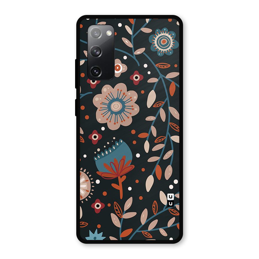 Nordic Arts Flowery Space Metal Back Case for Galaxy S20 FE 5G