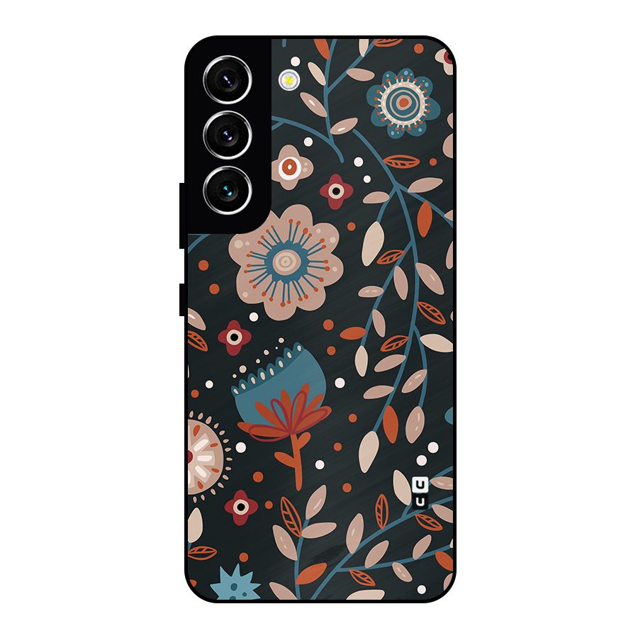 Nordic Arts Flowery Space Metal Back Case for Galaxy S22 5G