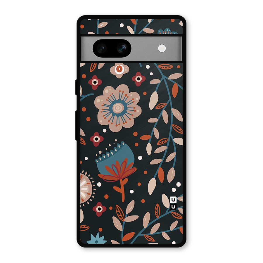 Nordic Arts Flowery Space Metal Back Case for Google Pixel 7a