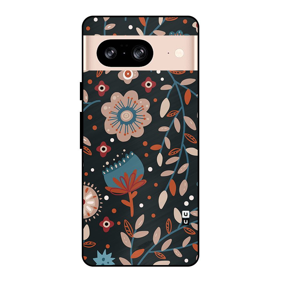 Nordic Arts Flowery Space Metal Back Case for Google Pixel 8