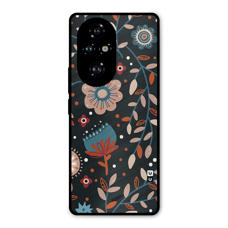Nordic Arts Flowery Space Metal Back Case for Honor 200 Pro