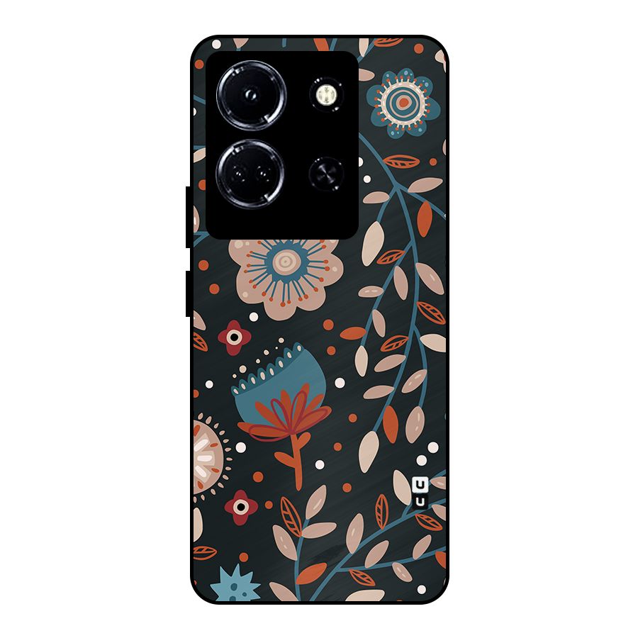 Nordic Arts Flowery Space Metal Back Case for Infinix Note 30 5G