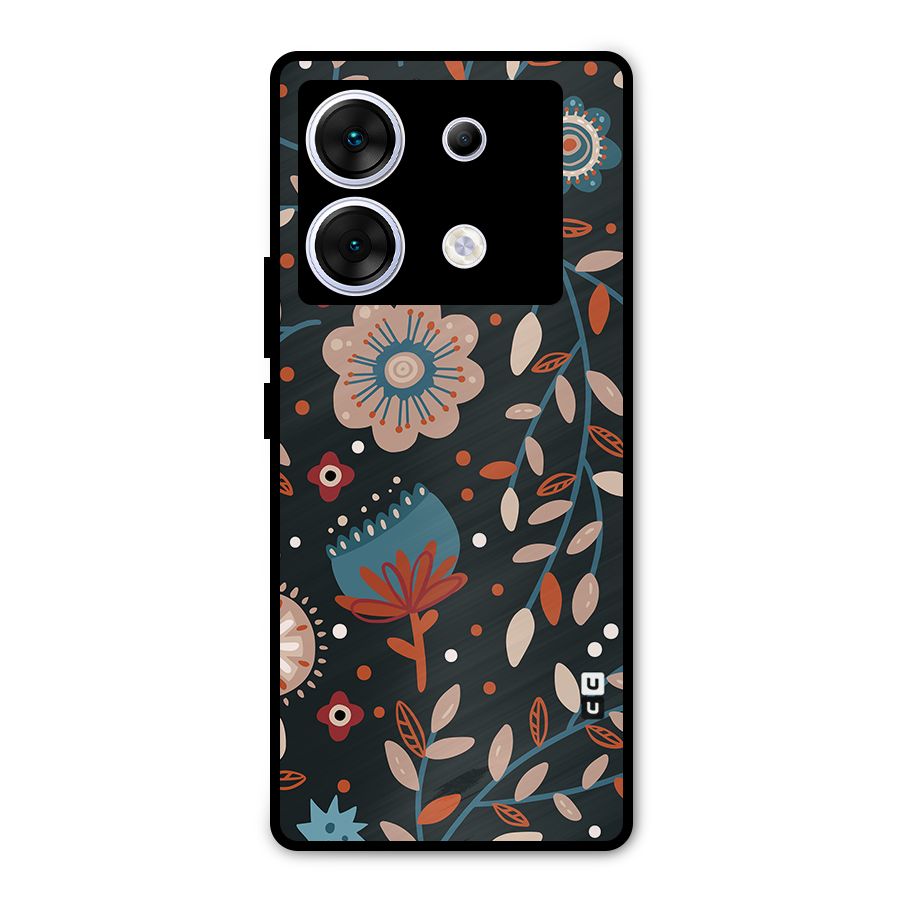 Nordic Arts Flowery Space Metal Back Case for Infinix Zero 30 5G