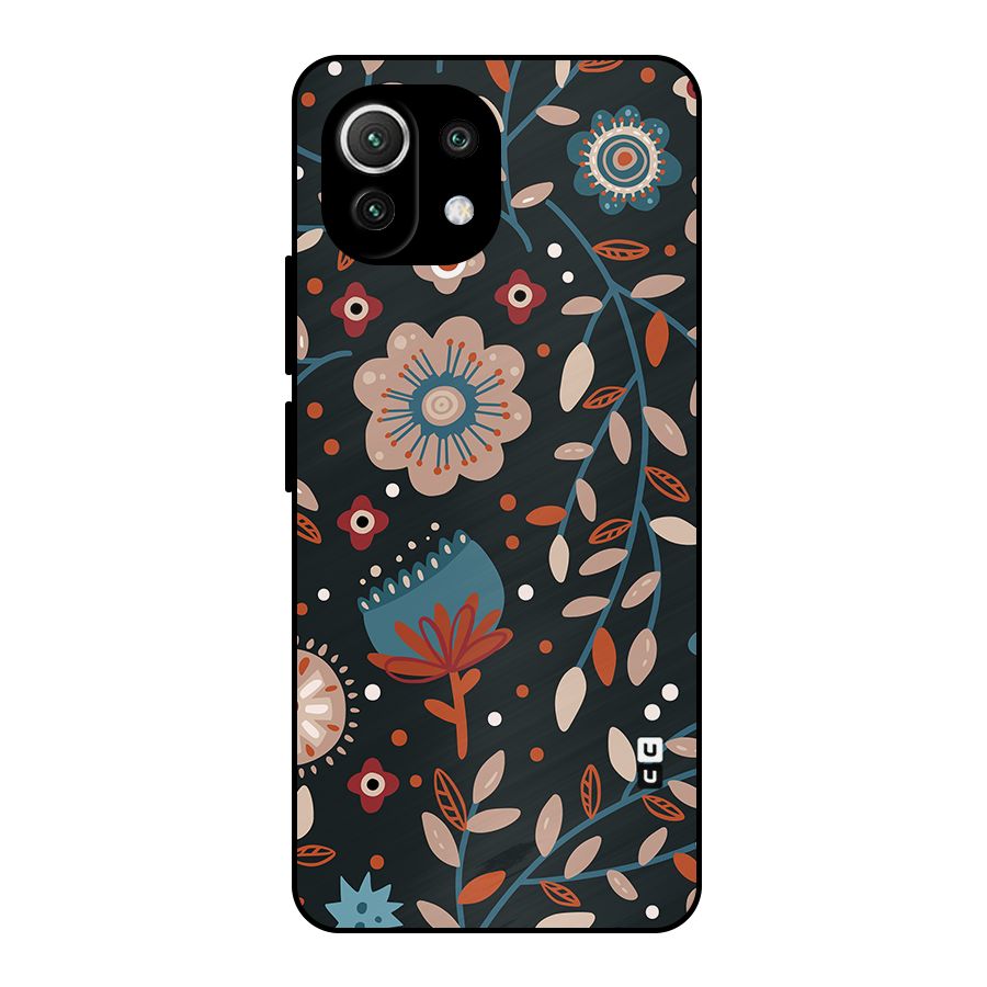 Nordic Arts Flowery Space Metal Back Case for Mi 11 Lite NE 5G