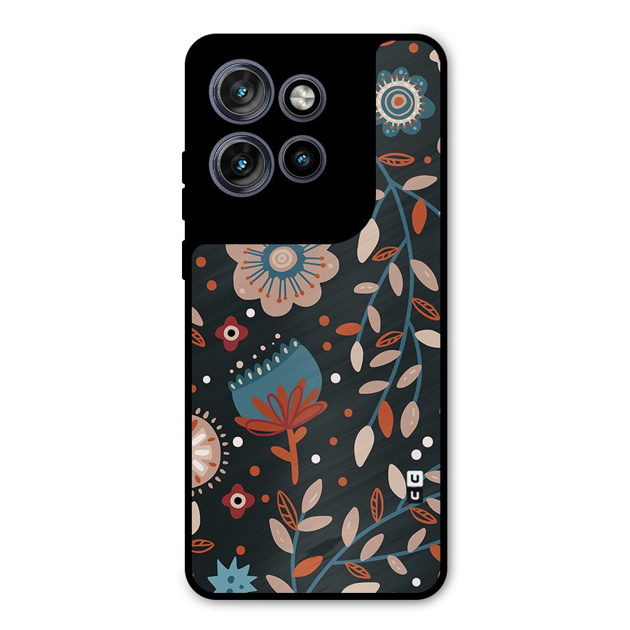 Nordic Arts Flowery Space Metal Back Case for Motorola Edge 50 Neo