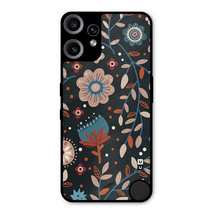 Nordic Arts Flowery Space Metal Back Case for Nothing CMF Phone 2 Pro
