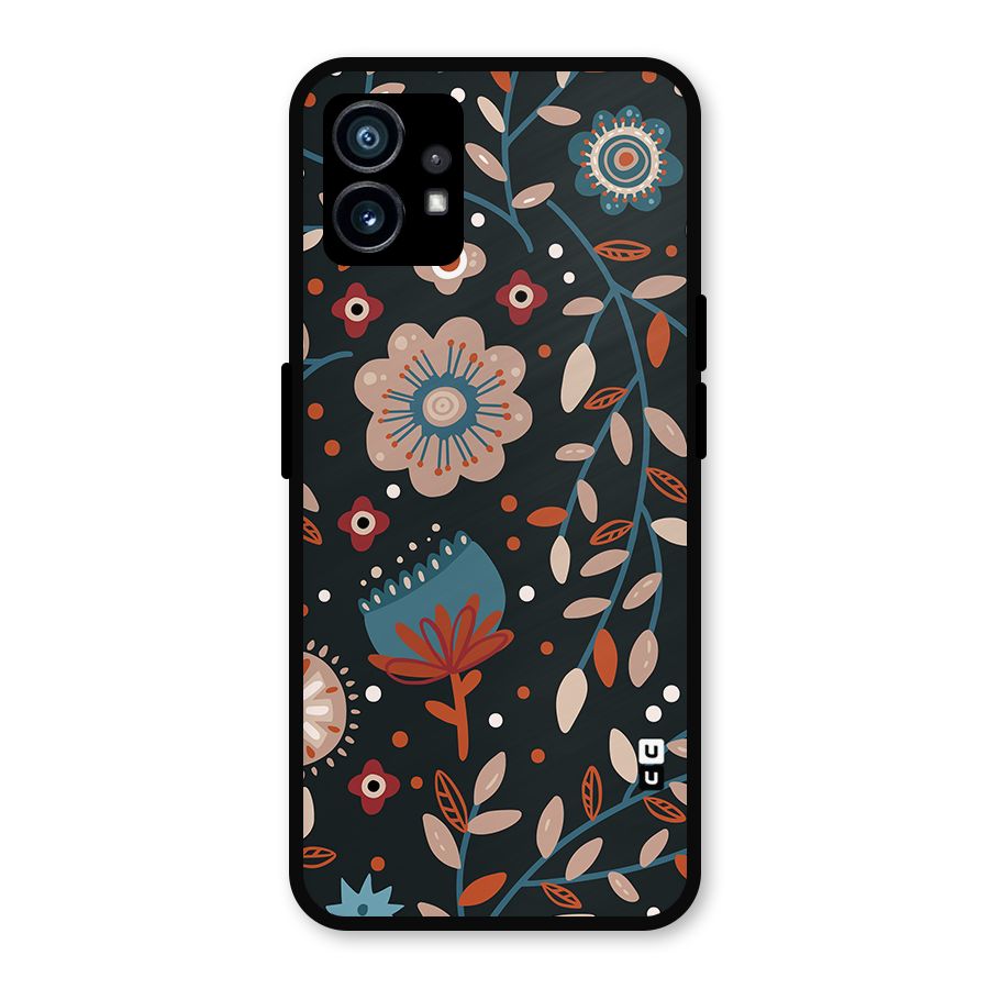 Nordic Arts Flowery Space Metal Back Case for Nothing Phone 1