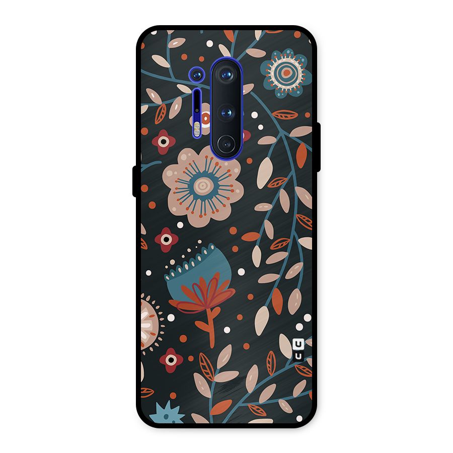 Nordic Arts Flowery Space Metal Back Case for OnePlus 8 Pro