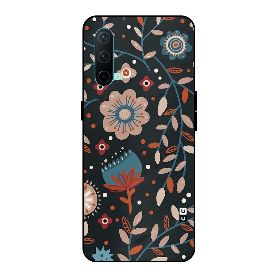 Nordic Arts Flowery Space Metal Back Case for OnePlus Nord CE 5G