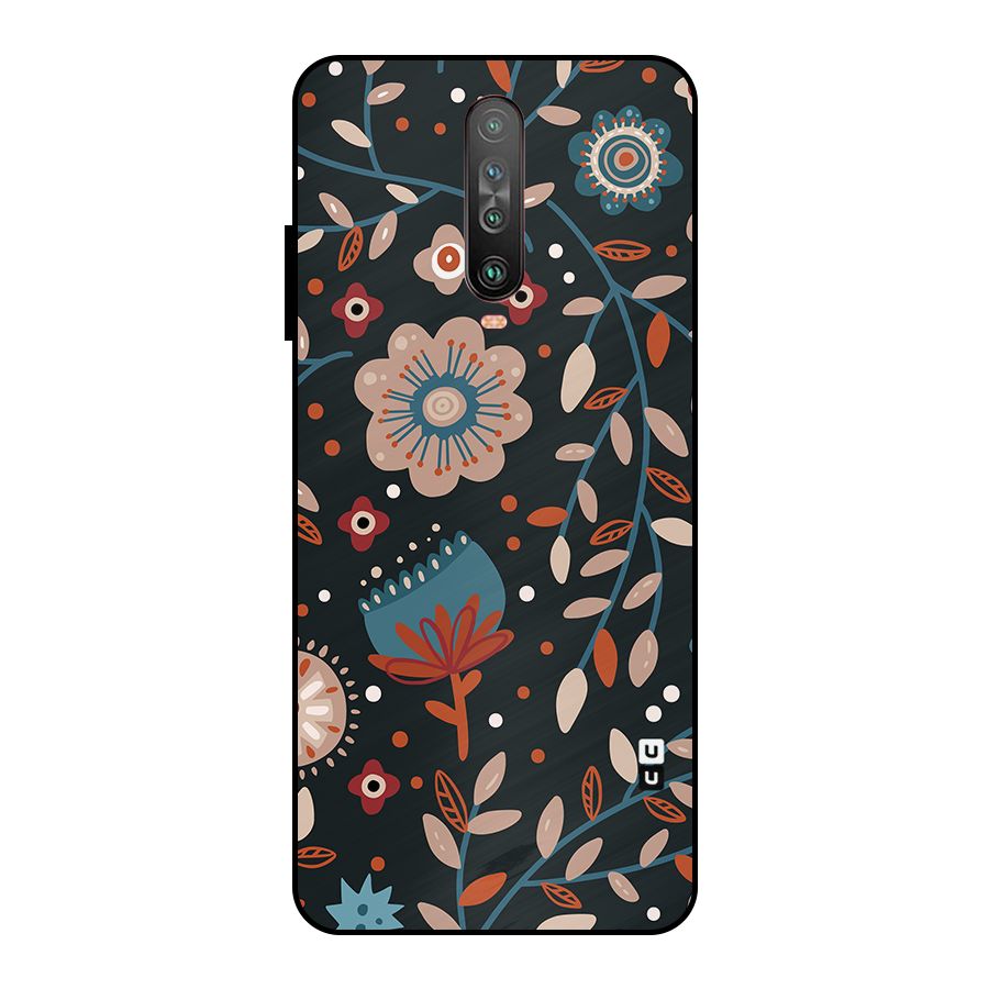 Nordic Arts Flowery Space Metal Back Case for Poco X2