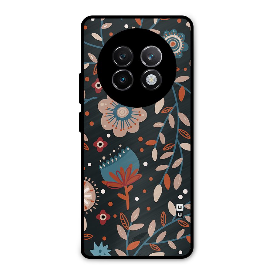 Nordic Arts Flowery Space Metal Back Case for Realme 13 Plus